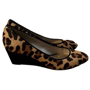Animal Print Wedge Pumps Size 10